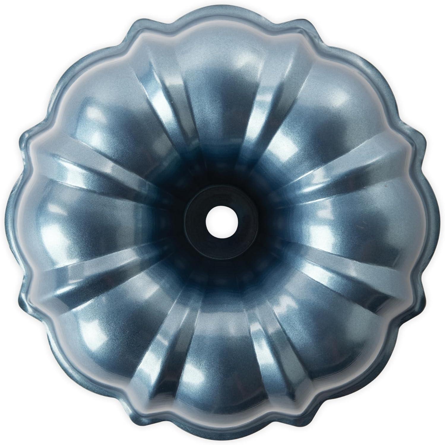 imageNordic Ware Formed Bundt 12 Cup Glacier WhiteTwilight Blue