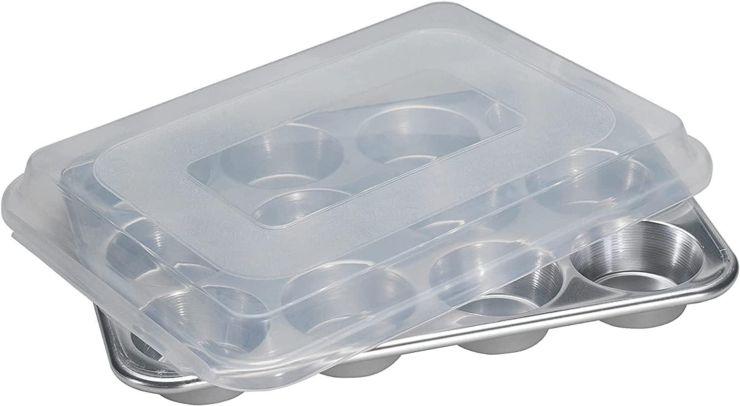 imageNordic Ware Naturals 12 Cavity Muffin Pan with HighDomed LidStandard with HighDomed Lid