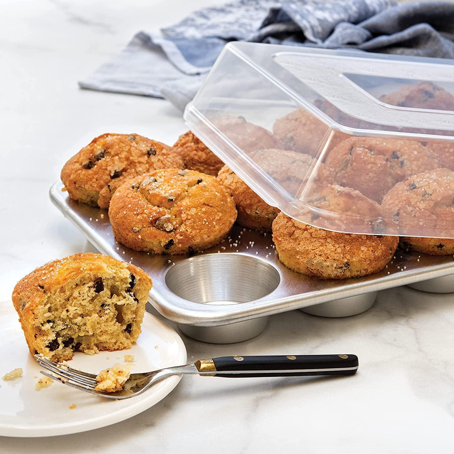 imageNordic Ware Naturals 12 Cavity Muffin Pan with HighDomed LidStandard with HighDomed Lid