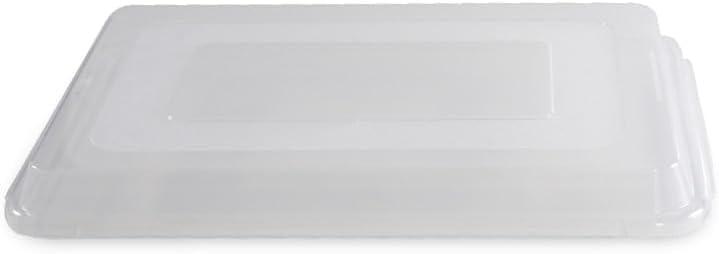 imageNordic Ware Naturals 3 Piece Set USA Made Aluminum Commercial Quality Sheet Pan for Baking or Roasting Encapsulated Galvanized Steel Rim Prevents Warping Half Sheet Jelly Roll and Quarter Sheet2pk Half Lid