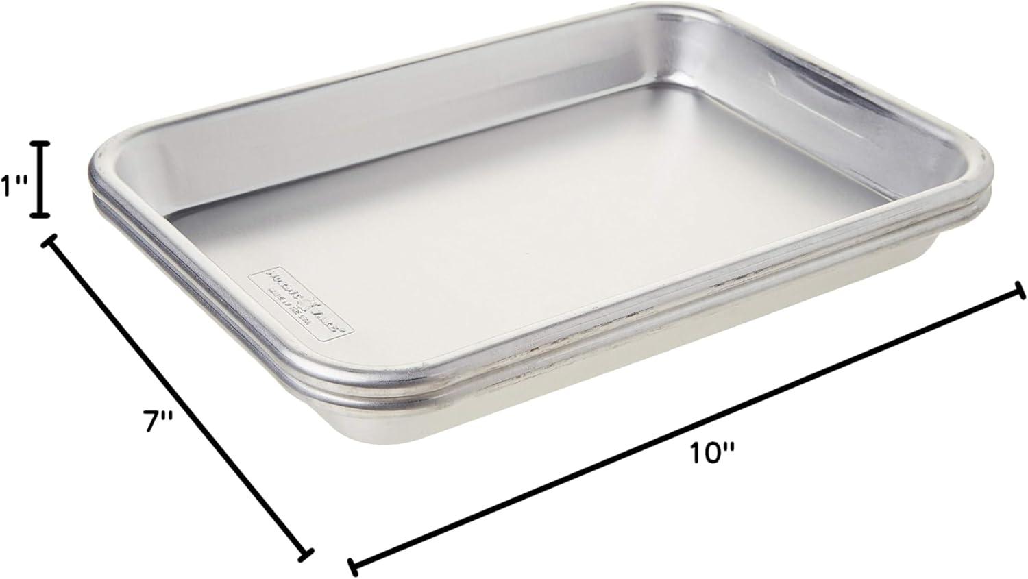 imageNordic Ware Naturals Eighth Sheet USA Made Uncoated Natural Aluminum Commercial Quality Sheet Pan 1PackEighth Sheet 8Pack