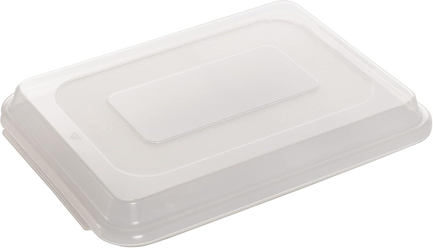imageNordic Ware Naturals Quarter Sheet 9x13 and Lid Baking Set USA Made Aluminum Commercial Quality Sheet Pans for Baking or Roasting Encapsulated Galvanized Steel Rim Prevents Warping 3pc Bakers Set3pc Bakers Set Pack of 4