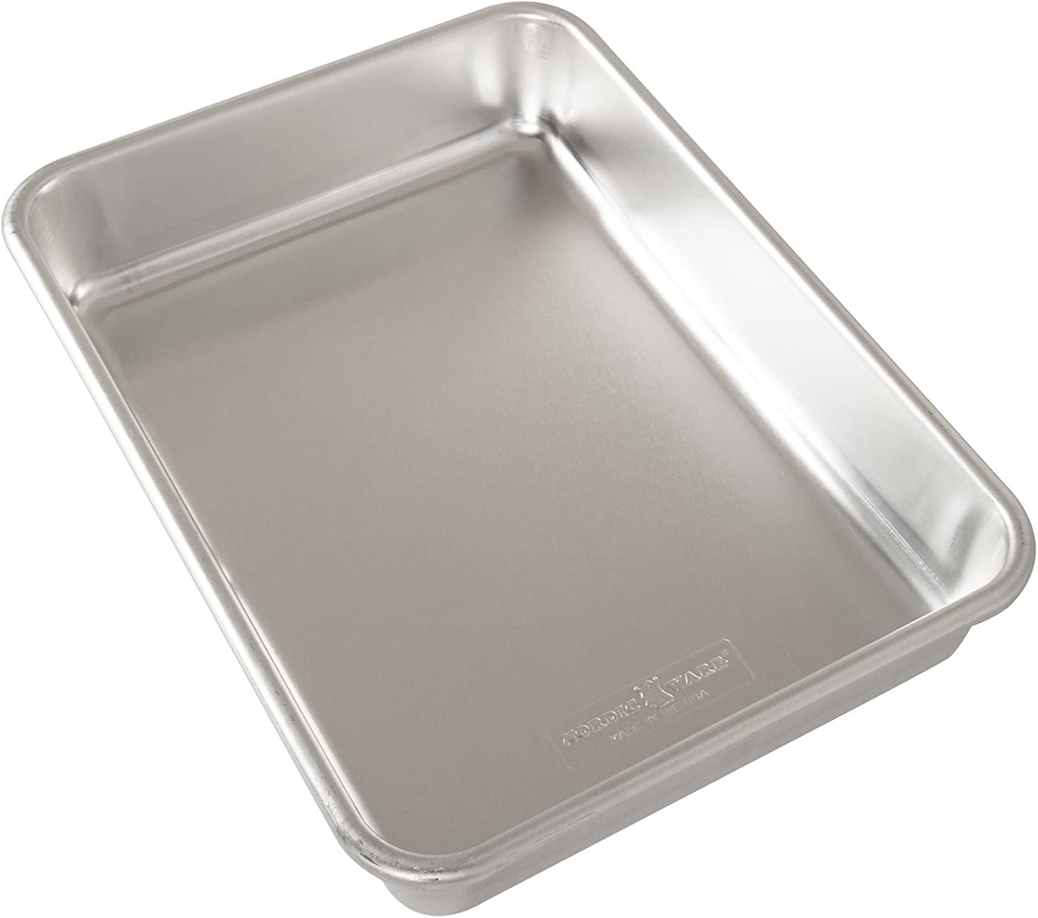 imageNordic Ware Naturals Quarter Sheet 9x13 and Lid Baking Set USA Made Aluminum Commercial Quality Sheet Pans for Baking or Roasting Encapsulated Galvanized Steel Rim Prevents Warping 3pc Bakers Set3pc Bakers Set Pack of 4