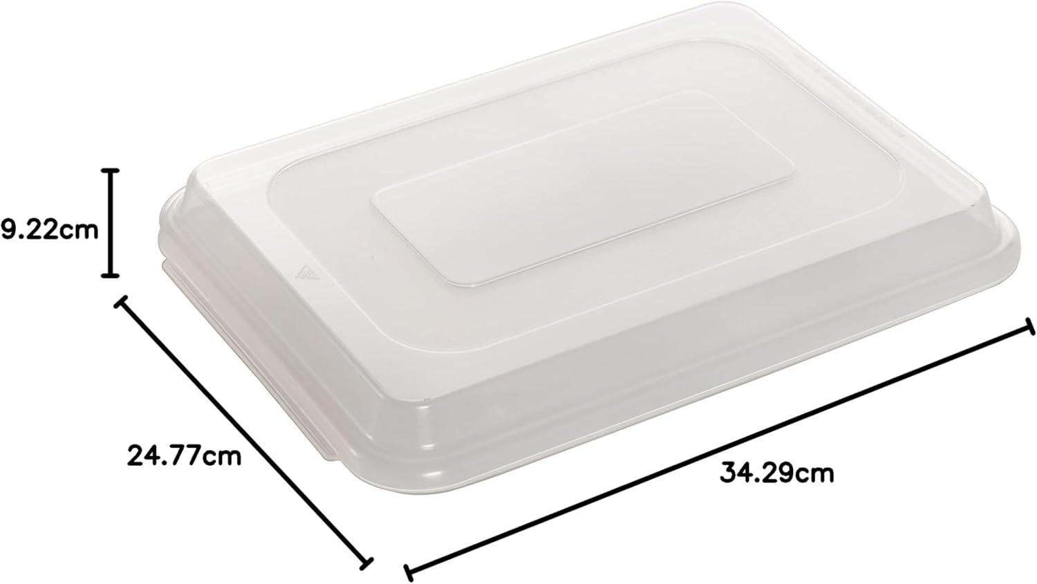 imageNordic Ware Naturals Quarter Sheet 9x13 and Lid Baking Set USA Made Aluminum Commercial Quality Sheet Pans for Baking or Roasting Encapsulated Galvanized Steel Rim Prevents Warping 3pc Bakers Set3pc Bakers Set Pack of 4