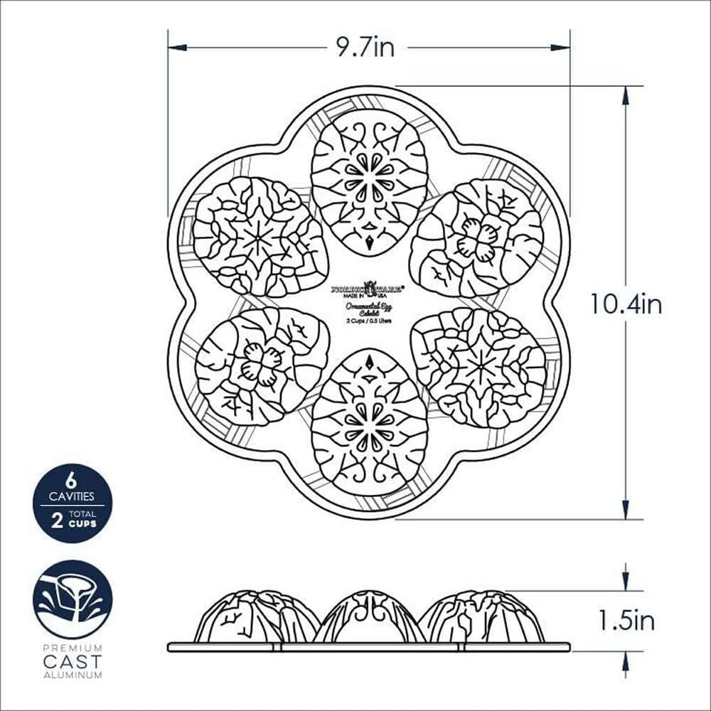 imageNordic Ware Ornamental Egg Cakelet Pan