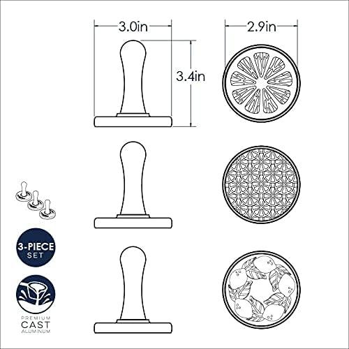 imageNordic Ware Snowflake Cookie Stamps Set of 3 Sturdy Cast Aluminium Cookie Stamp Set Cookie Press Set Made in the USA Sturdy and Durable Biscuit Maker Press SetSet of 3 Pack of 3