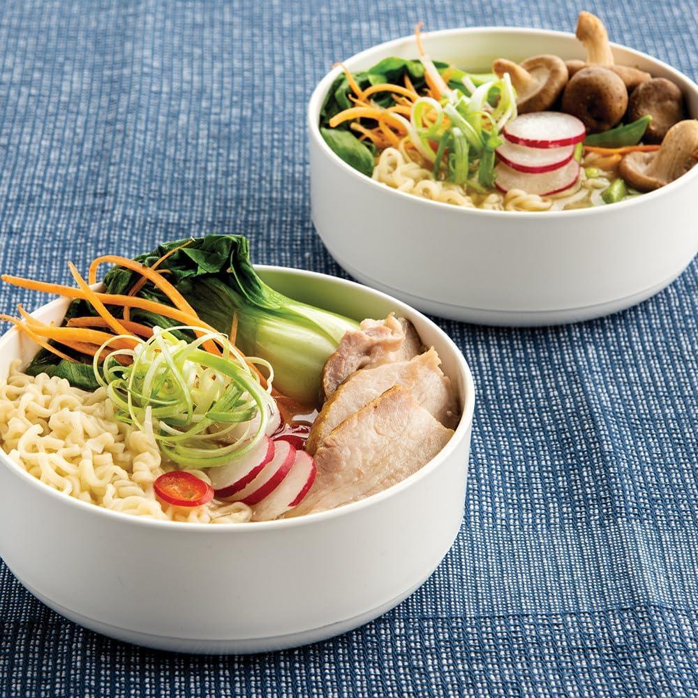 imageNordic Ware Soup or Salad Bowl Set of 2 White Microwave Safe PolypropyleneWhite