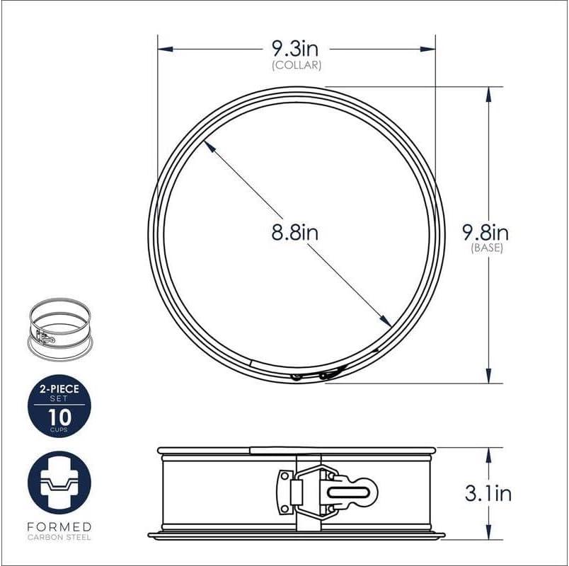 imageNordic Ware Springform 2Piece Set 9 Inch Pan 10 Cup CapacityClassic