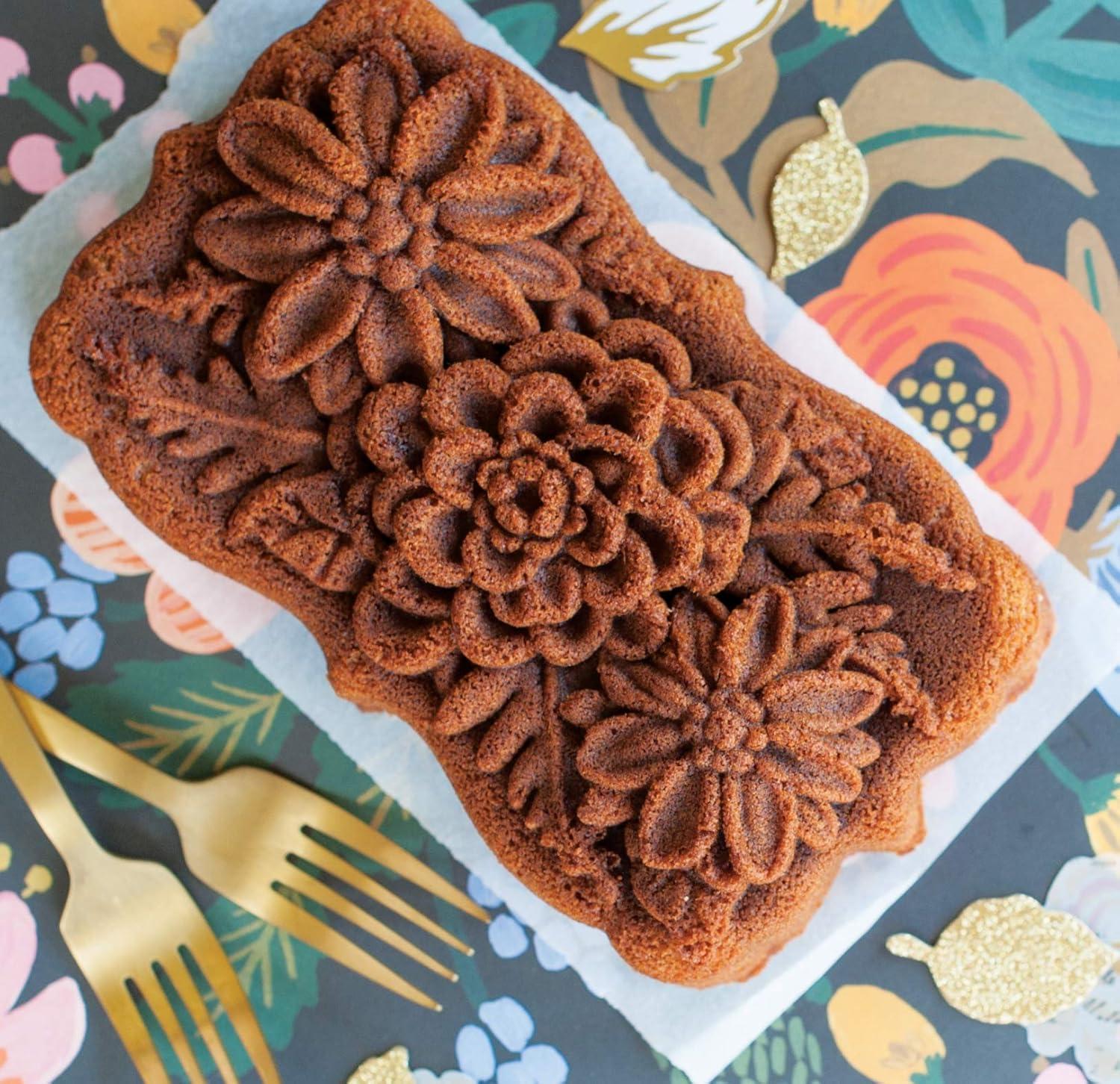 imageNordic Ware Wildflower Loaf Pan 6Cup Toffee6 Cup