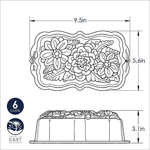imageNordic Ware Wildflower Loaf Pan 6Cup Toffee6 Cup