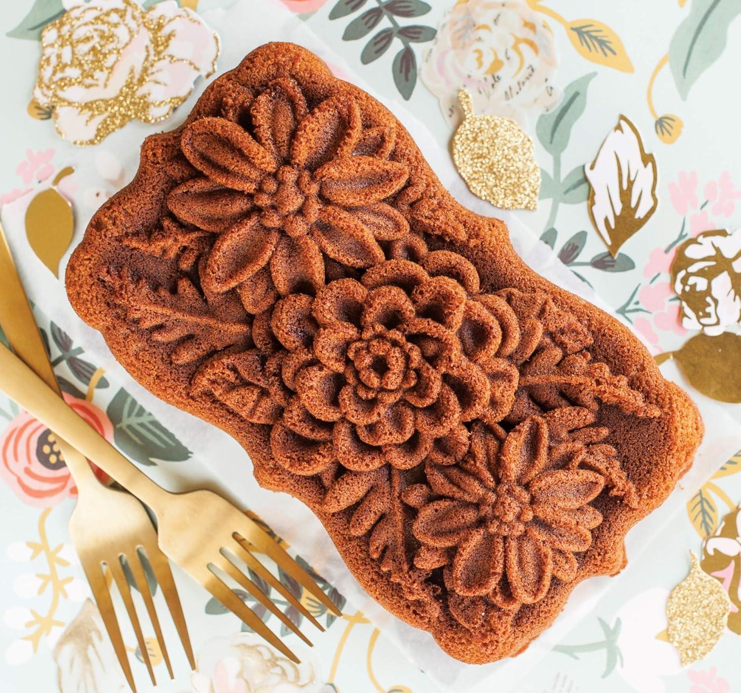 imageNordic Ware Wildflower Loaf Pan 6Cup Toffee6 Cup