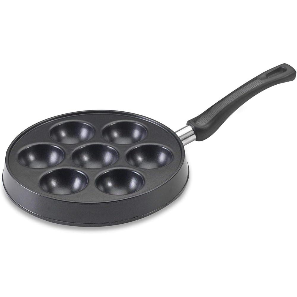 imageNordic Ware Danish Ebelskiver PanBlack 1600 x 963 x 238 InchesSeven 23Inch Cavities