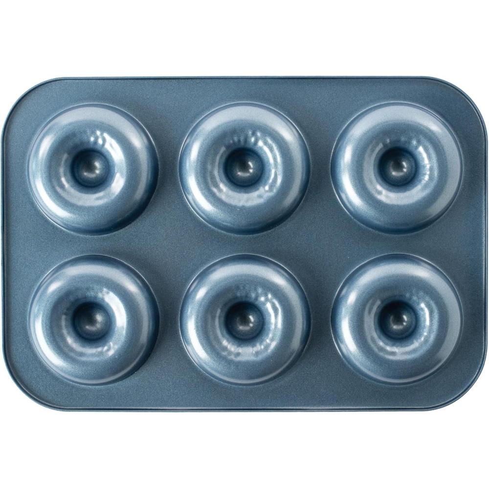 imageNordic Ware Formed French Twist Donut Pan 6 Cavities Twilight BlueTwilight Blue