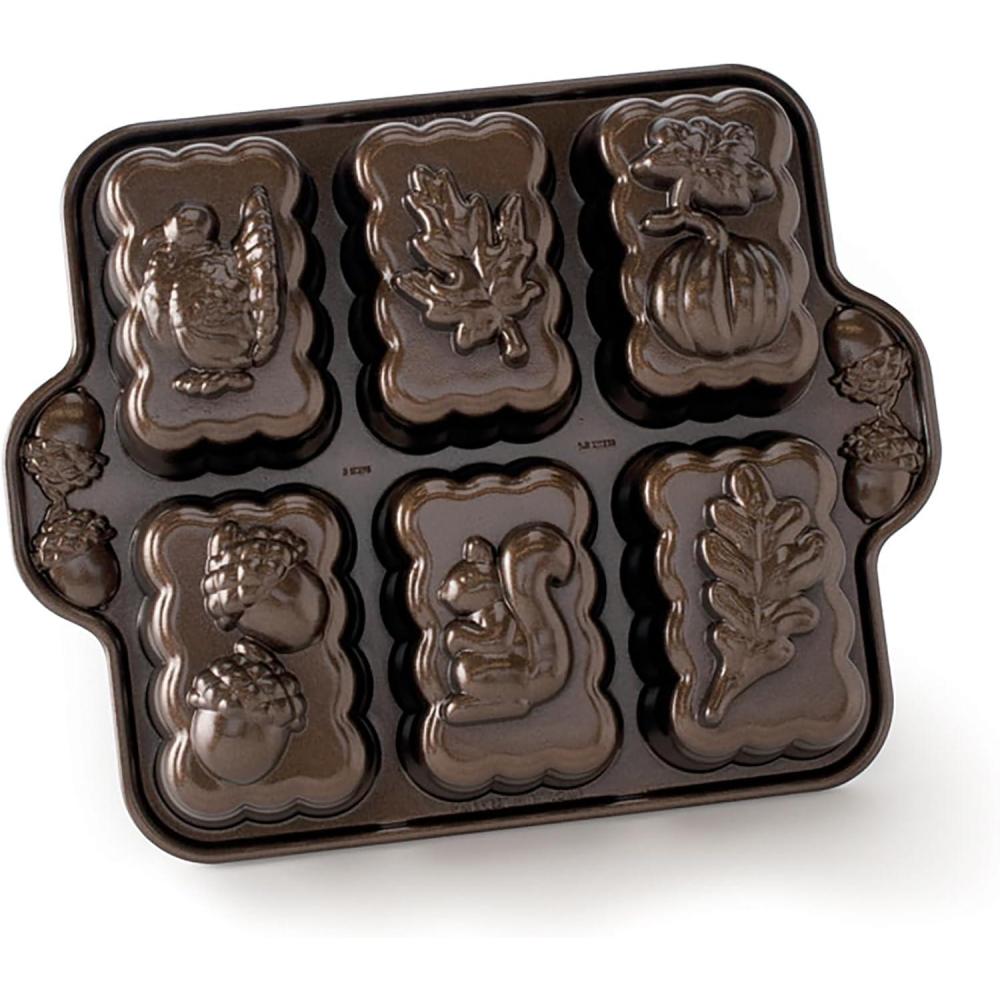 imageNordic Ware Harvest Mini Loaf Pan 5Cup Bronze