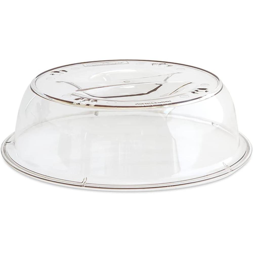 imageNordic Ware Microwave Up ampamp AwayEasy Stow 11inch Food Safe Lid Plate Cover with Steam Vents AntiSplash Microwave Lid Contains Moisture SpaceSaving Storage Bracket includedDeluxe Pack of 1