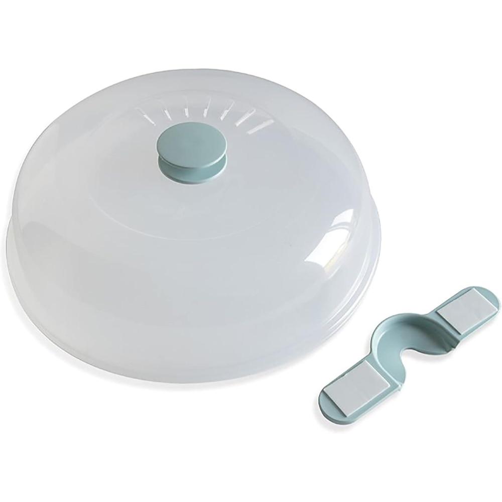 imageNordic Ware Microwave Up ampamp AwayEasy Stow 11inch Food Safe Lid Plate Cover with Steam Vents AntiSplash Microwave Lid Contains Moisture SpaceSaving Storage Bracket includedUp Away Pack of 1