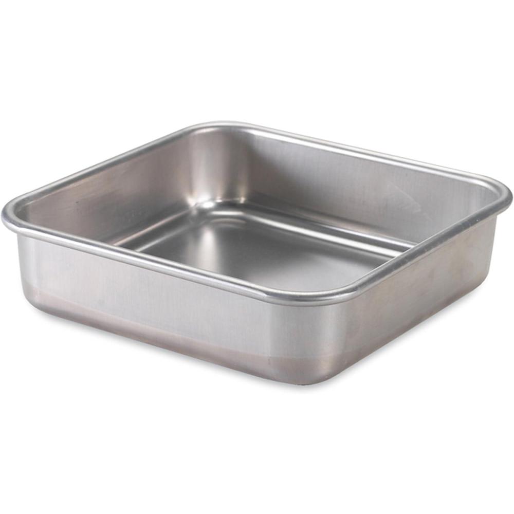 imageNordic Ware Natural Aluminum Commercial Square Cake Pan with Lid Exterior 988 x 988 Inches9 x 9