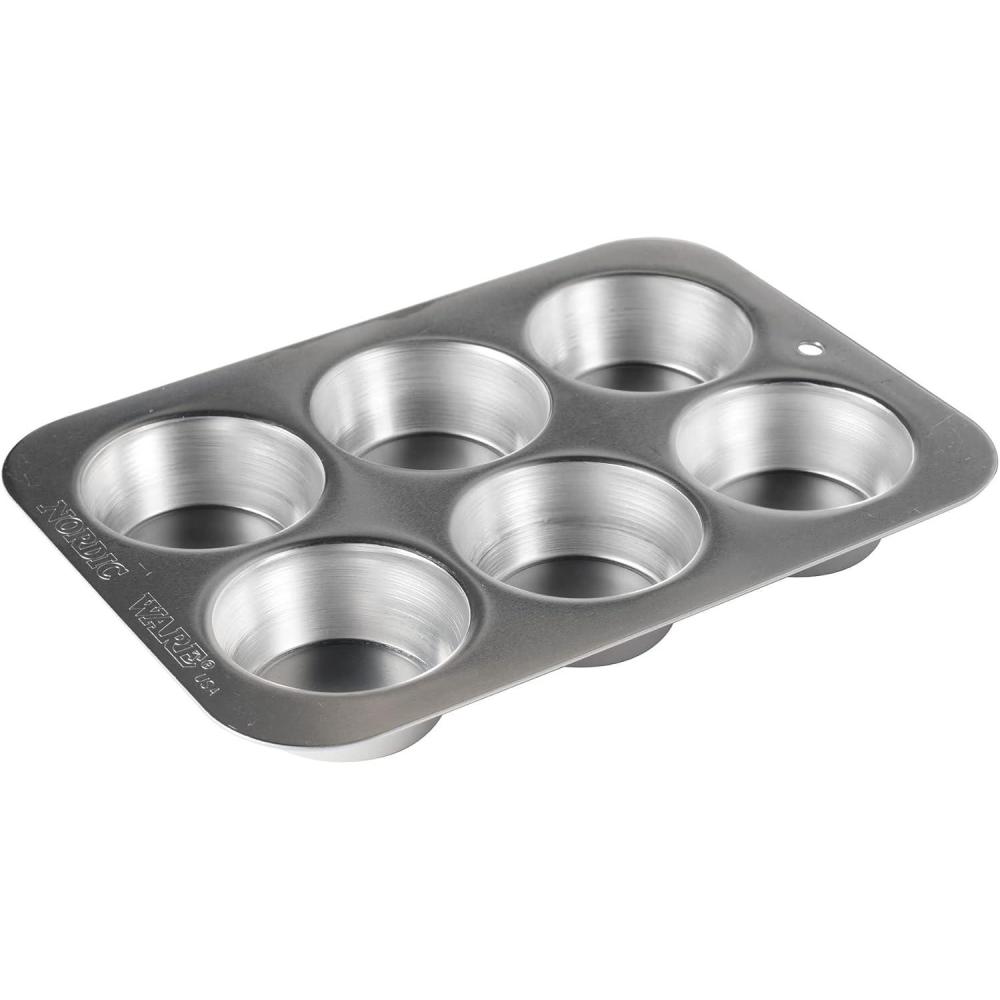 imageNordic Ware Naturals Compact 5Inch Pie Pan  Natural Uncoated AluminumToaster Oven Counter Ovens Air Fryer and Broiler Safe Personal SizeCompact Muffin Pan