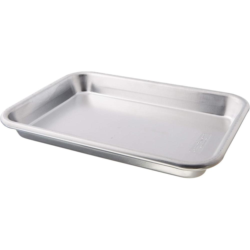 imageNordic Ware Naturals Eighth Sheet USA Made Uncoated Natural Aluminum Commercial Quality Sheet Pan 1PackEighth Sheet 1Pack