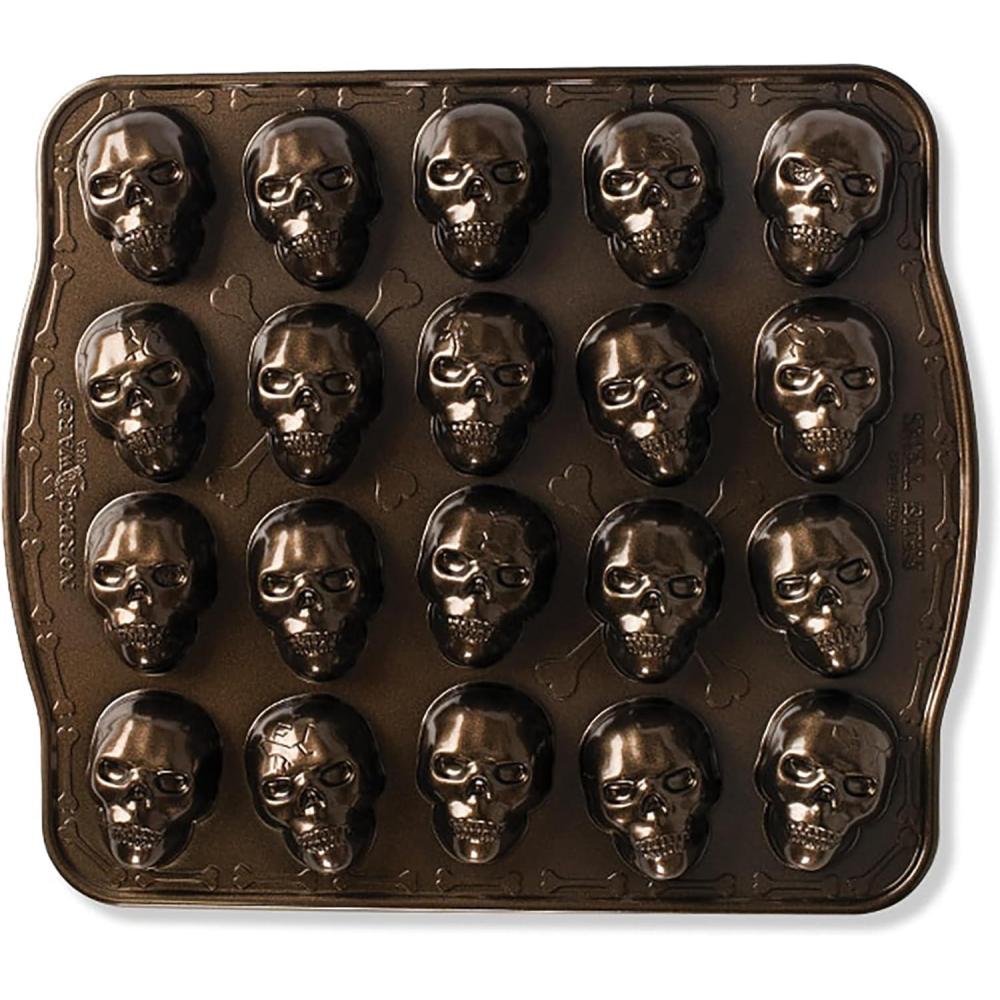 imageNordic Ware Skull Bite Cakelet 25 Cups Bronze