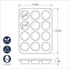 Nordic Ware Brilliant™ Colorful Bakeware 12 Cavity Muffin Pan, Nonstick made without PFAS or PTFE for safe cooking; Reinforced steel rim prevents warping(Muffin Pan)