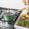 Nordic Ware Cardamom Ceramic Nonstick 1.5 Quart Saucepan with Lid(3 Quarts)