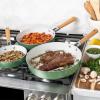 Nordic Ware Cardamom Ceramic Nonstick 3 Piece Fry Pan Set – Includes 8 Inch, 10 Inch and 12 Inch