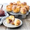 Nordic Ware Cast Aluminum Petite Popover Pan 1/4 Cup Each, 12 Cavity, Silver/Gray(14.3 x 8.9 x 1.9 inches  12 Cavities (Pack of 3))