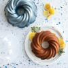 Nordic Ware Formed Orginal Bundt with Keeper, 12 Cup, Golden Hour(Twilight Blue Swirl)