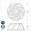 Nordic Ware Formed Orginal Bundt with Keeper, 12 Cup, Golden Hour(Twilight Blue Swirl)