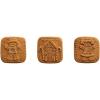 Nordic Ware Gingerbread Cookie Stamps (Set of 3), Sturdy Cast Aluminium Cookie Stamp Set, Cookie Press Set Made in the USA, Sturdy and Durable Biscuit Maker Press Set