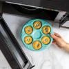 Nordic Ware Microwave Donut Bites Pan, Six 1/8 Cup Cavities, Sea Glass(Six 1/8 Cup Cavities)