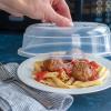 Nordic Ware Microwave Up & Away-Easy Stow – 11-inch Food Safe Lid, Plate Cover with Steam Vents, Anti-Splash Microwave Lid, Contains Moisture, Space-Saving Storage Bracket included(8-Inch (Pack of 1))