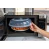 Nordic Ware Microwave Up & Away-Easy Stow – 11-inch Food Safe Lid, Plate Cover with Steam Vents, Anti-Splash Microwave Lid, Contains Moisture, Space-Saving Storage Bracket included(Up & Away (Pack of 1))
