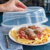 Nordic Ware Microwave Up & Away-Easy Stow – 11-inch Food Safe Lid, Plate Cover with Steam Vents, Anti-Splash Microwave Lid, Contains Moisture, Space-Saving Storage Bracket included(10-Inch (Pack of 1))