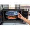Nordic Ware Microwave Up & Away-Easy Stow – 11-inch Food Safe Lid, Plate Cover with Steam Vents, Anti-Splash Microwave Lid, Contains Moisture, Space-Saving Storage Bracket included(Up & Away (Pack of 1))