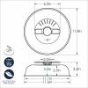 Nordic Ware Microwave Up & Away-Easy Stow – 11-inch Food Safe Lid, Plate Cover with Steam Vents, Anti-Splash Microwave Lid, Contains Moisture, Space-Saving Storage Bracket included(Up & Away (Pack of 1))