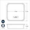 Nordic Ware Natural Aluminum Commercial Square Cake Pan with Lid, Exterior 9.88 x 9.88 Inches(9 x 9)