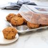 Nordic Ware Naturals 12 Cavity Muffin Pan with High-Domed Lid(12-Cavities Standard+Lid)