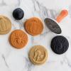 Nordic Ware Snowflake Cookie Stamps (Set of 3), Sturdy Cast Aluminium Cookie Stamp Set, Cookie Press Set Made in the USA, Sturdy and Durable Biscuit Maker Press Set(3-inch rounds)