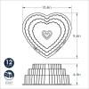 Nordic Ware Tiered Heart Bundt(12-Cup)