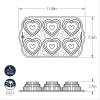 Nordic Ware Tiered Heart Bundt(3-Cup)