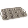 Nordic Ware Treat Nonstick 12 Cavity Muffin Pan, Silver