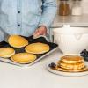 Nordic Ware Two Burner Griddle, 10.3 x 17.4 inches, Non-Stick, Black(12.8″ x 11.4″ x 1.3″)