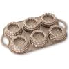 Nordic Ware 54349AMZ Shortcake Baskets Cast Aluminum Cakelet, Six 1/2 Cup, Toffee(Six 1/2 Cup)