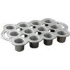 Nordic Ware Cast Aluminum Petite Popover Pan 1/4 Cup Each, 12 Cavity, Silver/Gray(14.3 x 8.9 x 1.9 inches  12 Cavities)