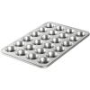 Nordic Ware Natural Aluminum Commercial Petite Muffin Pan, 24 Cup(24-Cavities Petite)