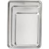 Nordic Ware Naturals 3 Piece Set – USA Made Aluminum Commercial Quality Sheet Pan for Baking or Roasting, Encapsulated Galvanized Steel Rim Prevents Warping; Half Sheet, Jelly Roll and Quarter Sheet(3-Piece Pan Set)
