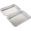 Nordic Ware Naturals Eighth Sheet – USA Made Uncoated Natural Aluminum Commercial Quality Sheet Pan, 1-Pack(Eighth Sheet  2-Pack)