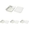 Nordic Ware Naturals Quarter Sheet, 9×13 and Lid Baking Set- USA Made Aluminum Commercial Quality Sheet Pans for Baking or Roasting, Encapsulated Galvanized Steel Rim Prevents Warping, 3pc Baker’s Set(3pc Bakers Set (Pack of 4))